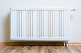 A white radiator.