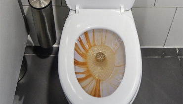 Toilet rust stains