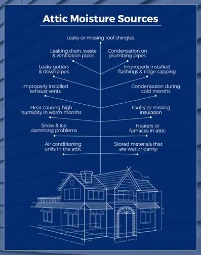 attic moisture sources diagram