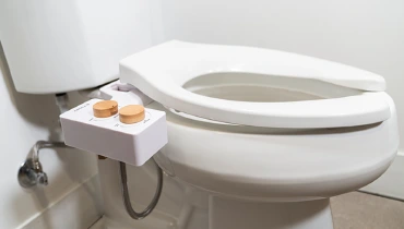 A white toilet