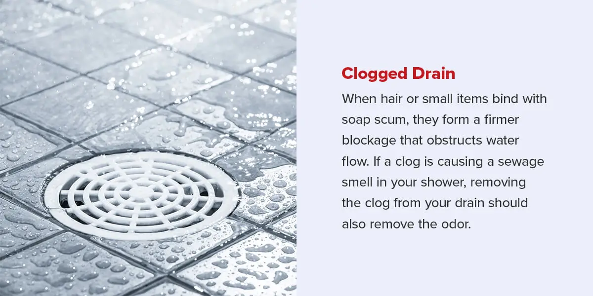 clogged drain infographic.