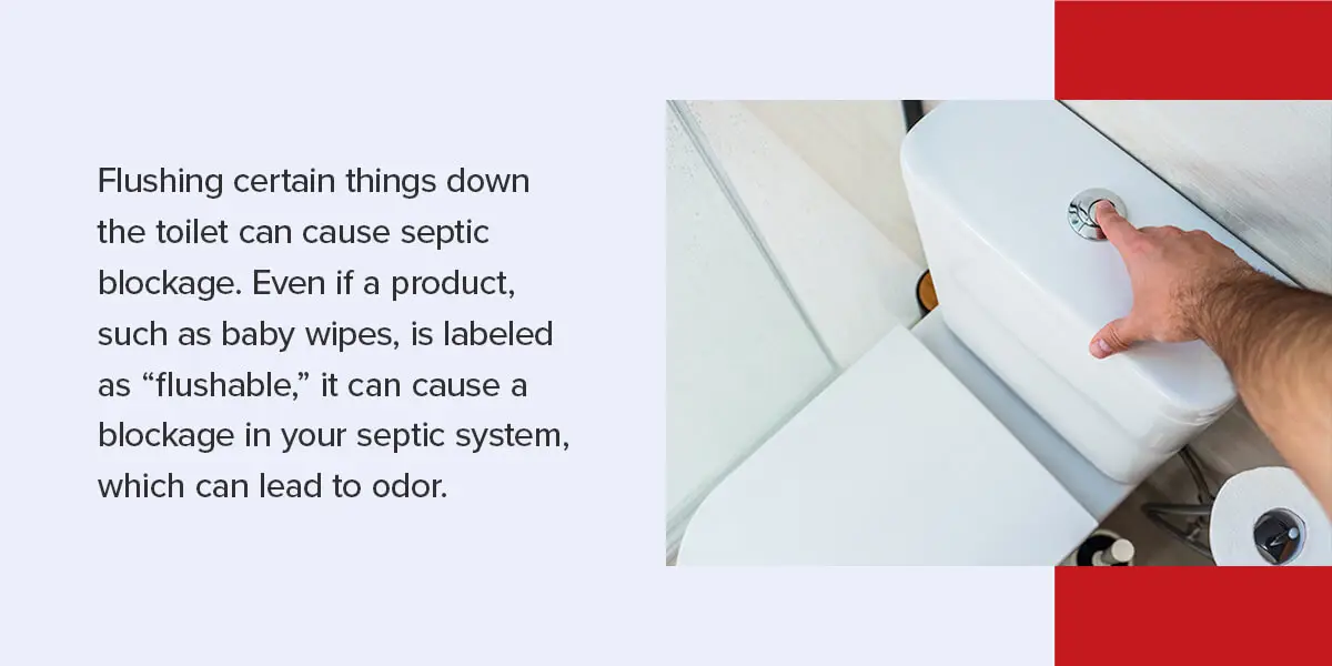septic system odor infographic.